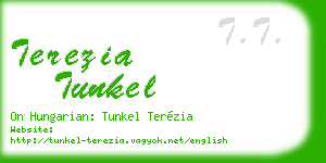 terezia tunkel business card
