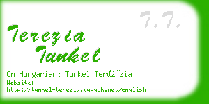 terezia tunkel business card